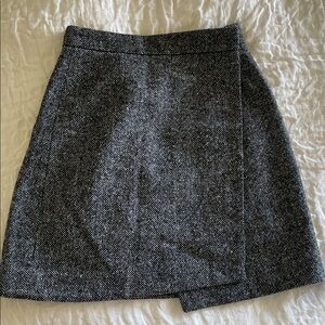 French Connection Tweed Mini Wrap Skirt
